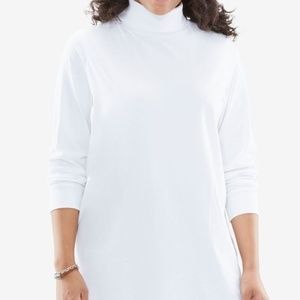Woman Within Turtleneck Long Sleeve Perfect Tee 4X